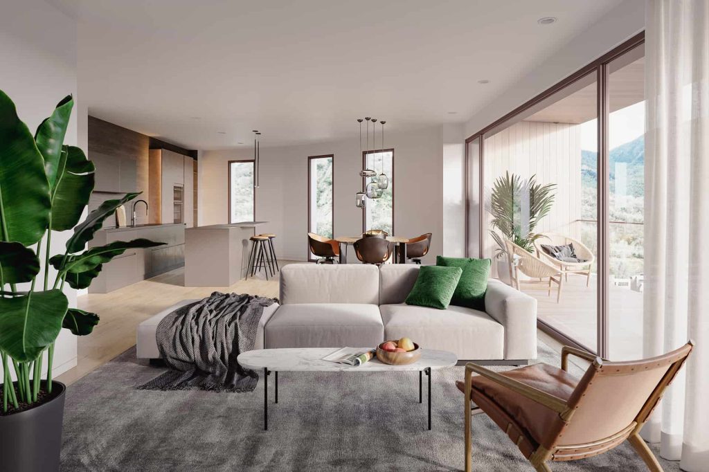 Sustainable homes The property will be heated via water-based underfloor heating, using residual heat produced from urban water incineration to generate electricity and hot water. A dual-flow ventilation system with heat recovery allows ventilation without affecting the home temperature.More